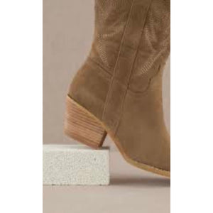 Oasis Society Sephira Camel Country Western Detailed Boots 8.5 NEW in Box