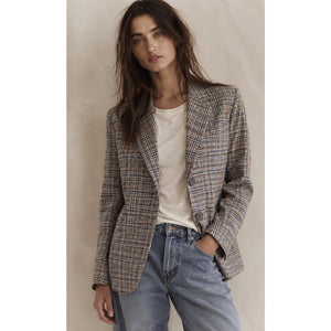 We The Free Free People Medium Cali Plaid Blazer Dust Combo Jacket