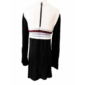 Free People Small Colorblock Striped Mini Sweater Dress