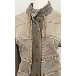 Free People Olive Green Military Jacket Size Medium Like New