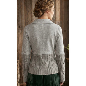Free People Say Anything Heather Grey Cardi Sweater Jacket Medium
