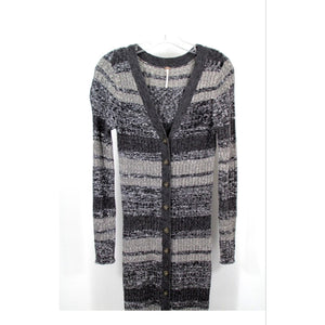 Free People XSmall Cozy Up Cardigan Maxi Dress Black Combo