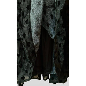 Free People Small Sway With Me Flocked Heart Mini Dress Black