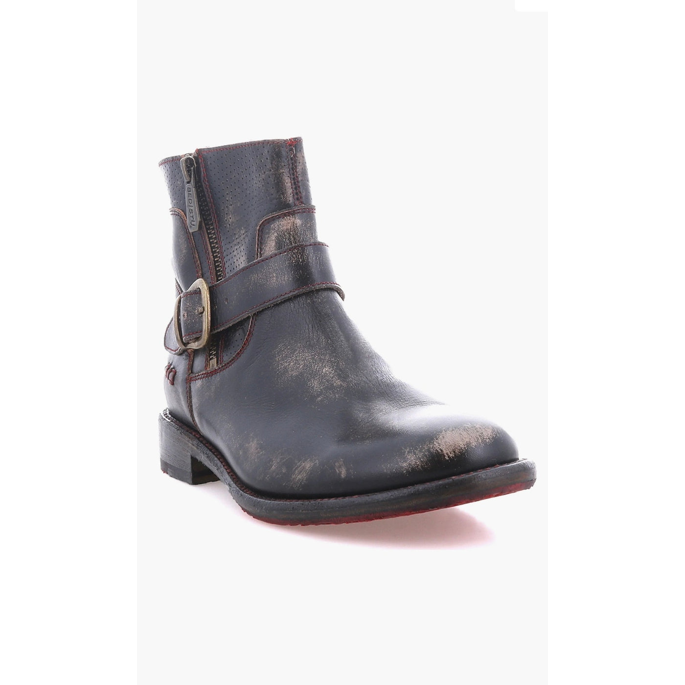 Bed Stu Becca Buckle Boot Black Hand Wash 8.5 M PRISTINE NEW WO BOX