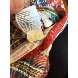 American Eagle Men’s S Red Plaid Heavyweight Flannel Shirt Women’s M Oversized NWOT