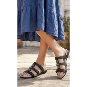 Taos Black Prize 3 leather sandals Size 9 New in Box