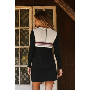 Free People Small Colorblock Striped Mini Sweater Dress
