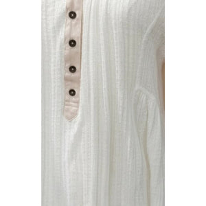 Anthropologie Meadow Rue Mixed Media Henley Top Medium
