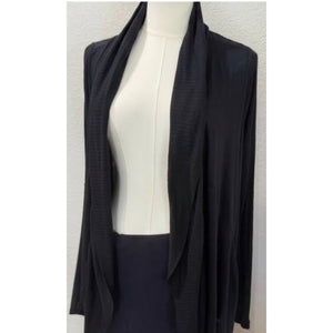 Splendid Aria Side Pocket Draped Open Front Cardigan Sweater Medium