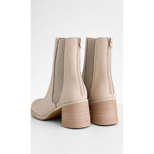 Oasis Society Cora Nude Stacked Heel Ankle Boot 8.5 New