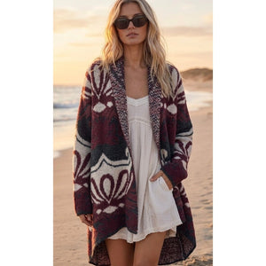 Free People Large Winter's Day Bliss Cardigan Sweater