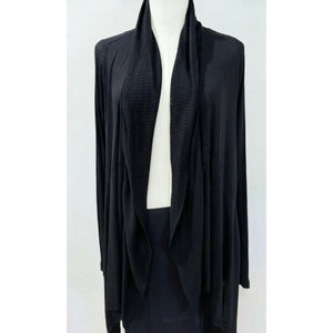 Splendid Aria Side Pocket Draped Open Front Cardigan Sweater Medium