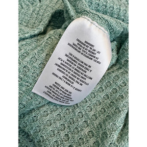 Anthropologie Mint Green Waffle Knit V-Neck Tunic Sweater
 Medium