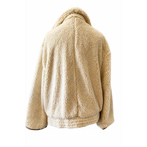 Free People Small Joplin Ivory Cozy Faux Sherpa Jacket Boho