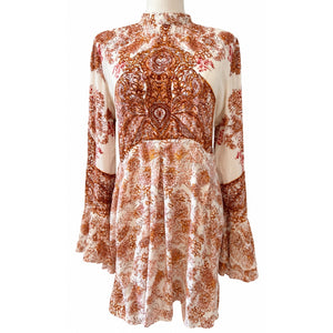 Free People Large Rosie Knit Top Rose Pink Boho Lightweight NWT