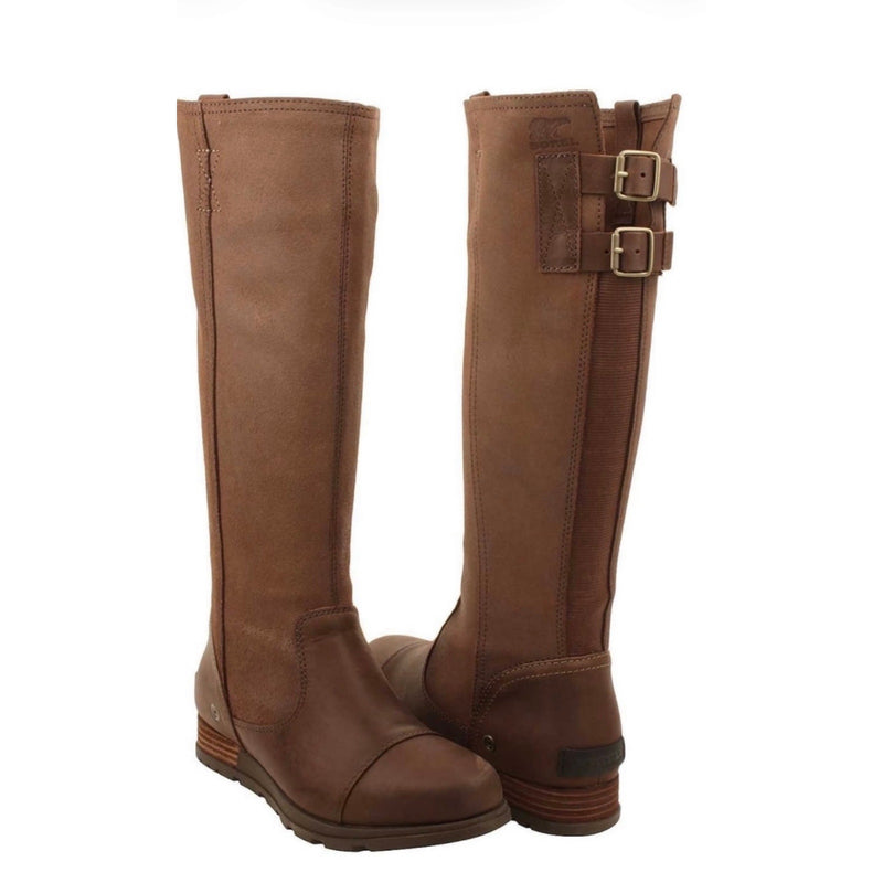 SOREL Major Tall Knee-High Tobacco Brown Leather Suede Boots NEW