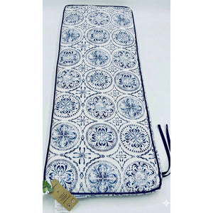Tommy Bahama Blue & White Medallion Indoor/Outdoor Bench Cushion NWT