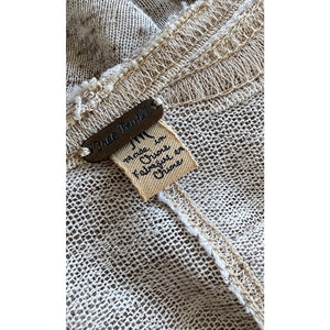 Free People Vintage Oatmeal Lace Trim Boho Long Cardigan Dress Medium