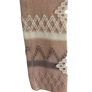 Free People Ivory/Cream Kombucha Crochet Cuff Thermal Knit Top