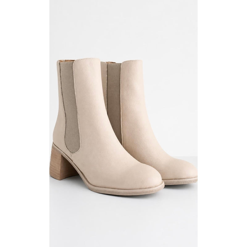 Oasis Society Cora Nude Stacked Heel Ankle Boot 8.5 New
