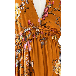 Free People Cherry Blossom Mini Dress Topaz Combo Size Large NWT