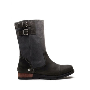 Sorel Major Pull-On Grill/Quarry Leather Buckle Wedge Boot 9 NWOT