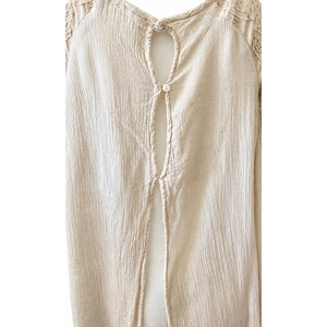 En Crème Ivory Embroidered Cutwork Swing Tunic Top
 Medium