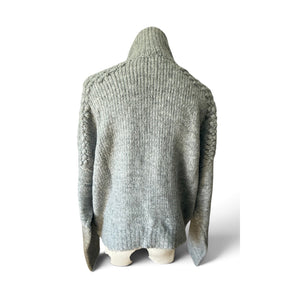 Free People Large  Bradley Light Gray Heather Knitted Pullover Sweater NWT