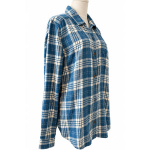 American Eagle Blue Plaid Lightweight Cotton Flannel Button Down Shirt Medium
 NWOT