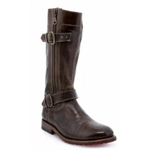 Bed Stu Cobbler Series Gogo Lug Brown Leather Knee High Boots US 8.5 M PRISTINE NEW WO BOX
