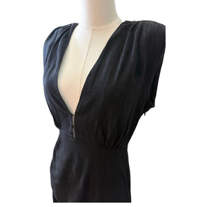 Rumer Tully Large Ruched Plunge Maxi Dress Sold at Free People