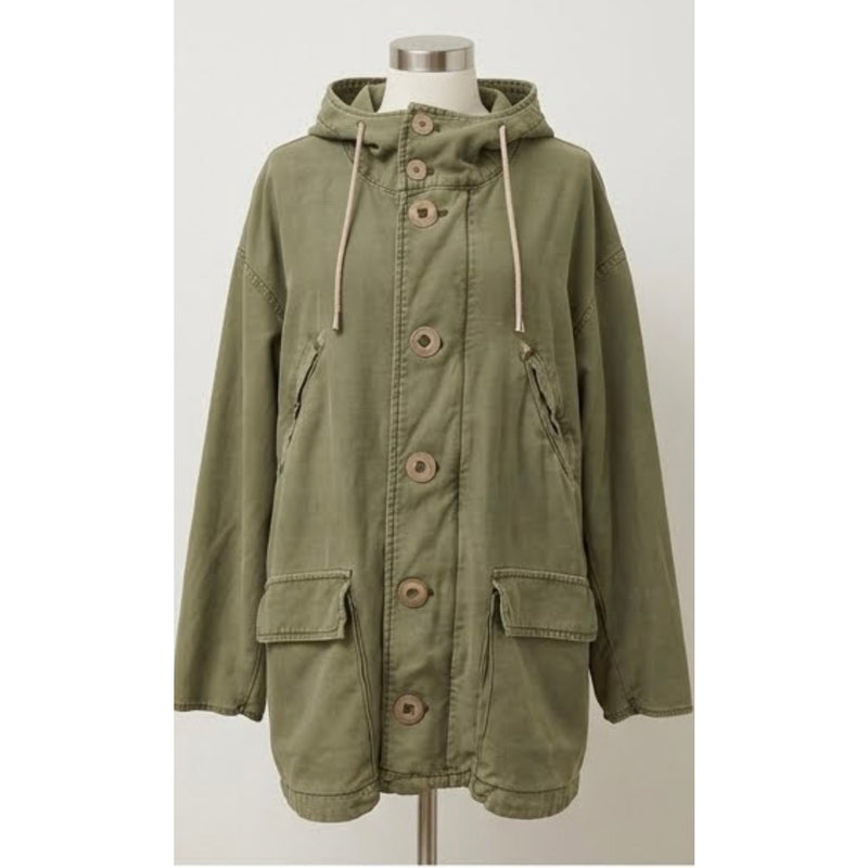 Free People Joshua Tree Olive Green Oversized Durable Utility Jacket LARGE