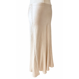 Grade & Gather Champagne Satin Mermaid Maxi Skirt Size Large NWT