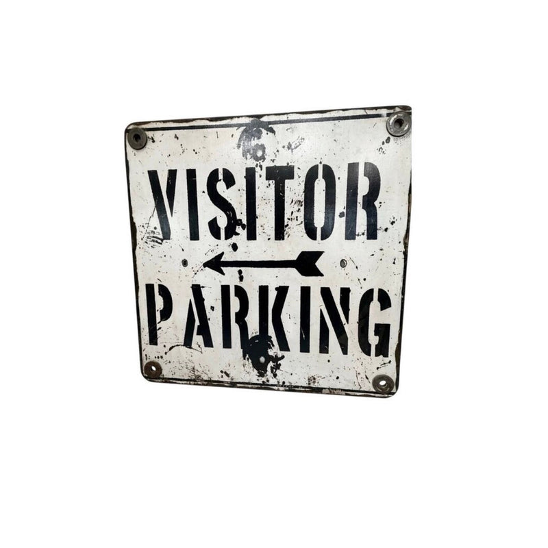 Vintage Style Industrial Visitor Parking Wall Decor Sign NWOT