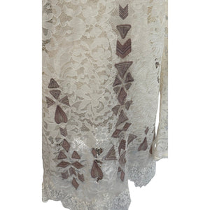 Free People Secret Origins Allover Lace with Embroidery Tunic Dress Size Medium