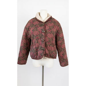 Free People Large See U Soon Floral Sherpa Jacket NWOT
