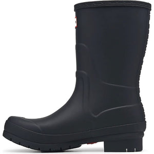 Hunter Women's Original Short Waterproof Black Matte Rain Boots 9 LIKE NEW