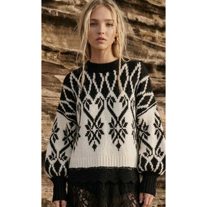 Free People Medium Fireside Cozy Tunic Oversized Slouchy Sweater