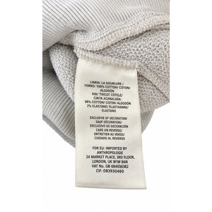 Maeve by Anthropologie Raw Edge Layered French Terry Sweatshirt Gray Small Like New