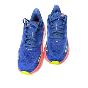 HOKA Clifton 9 Evening Sky / Coral Women's Running Shoe 8.5 Like New