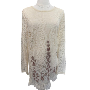 Free People "Secret Origins" Allover Lace with Embroidery Tunic / Mini Dress.