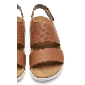 El Naturalista Koi Brown Leather Double Strap White Sole Sandals 9M NWB