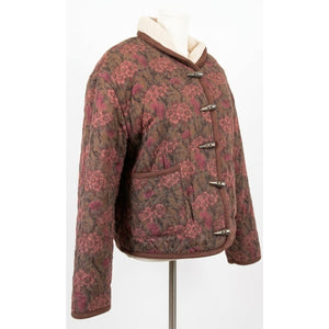 Free People Medium See U Soon Floral Sherpa Jacket NWOT