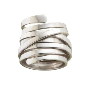Vintage-Inspired Thick Layer Statement Ring Sz 8 NWT