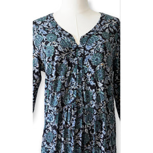 Free People Large Olivia Deep Sea Combo Mini Dress