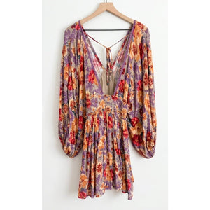 Free People Small Sweet Dreams Printed Floral Mini Dress Whimsy