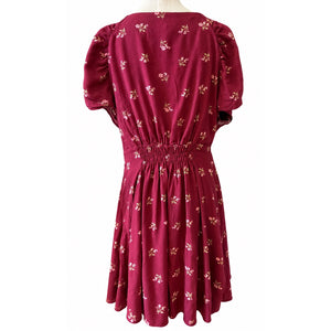 Free People Large Everyone’s Favorite Mini Dress Earth Red Floral NWT