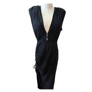 Rumer Tully Large Ruched Plunge Maxi Dress Sold at Free People