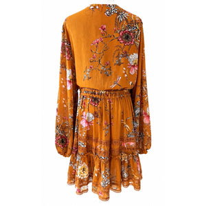 Free People Cherry Blossom Mini Dress Topaz Combo Size Large NWT