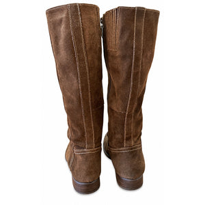 GUESS Brown Suede Knee High Boots Women’s Size 8 Distressed Boho Western
